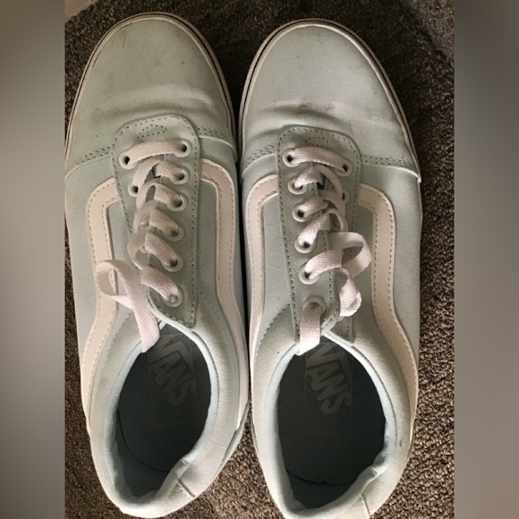 Vans Men's Sky Blue and White Sneakers - Picture 5 of 12